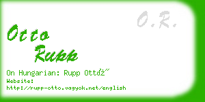 otto rupp business card